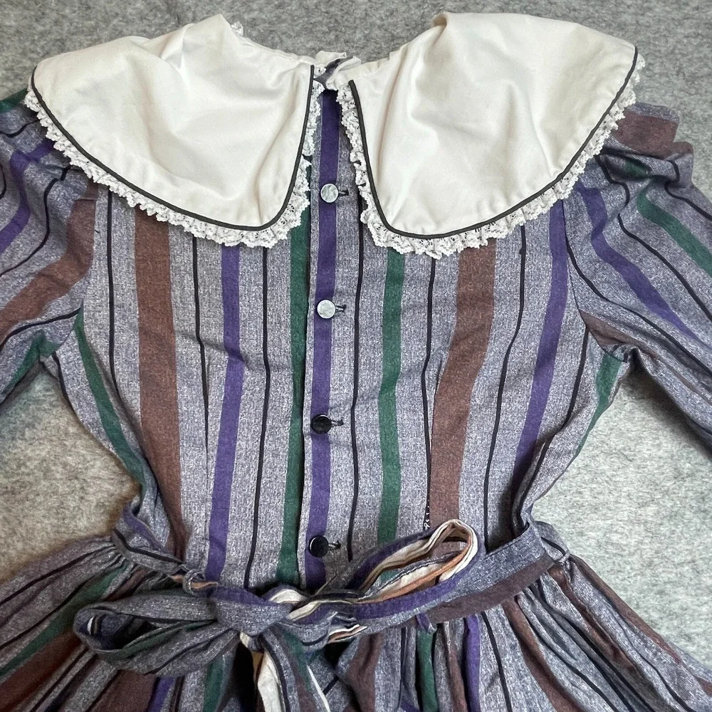 VTG Sweet N Sassy Dress Girls‎ Size 10 Long Sleeve Ruffled Full Circle Costume